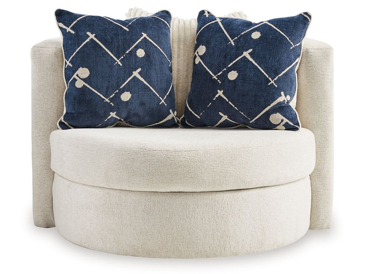 Padova - Swivel Accent Chair - Ivory