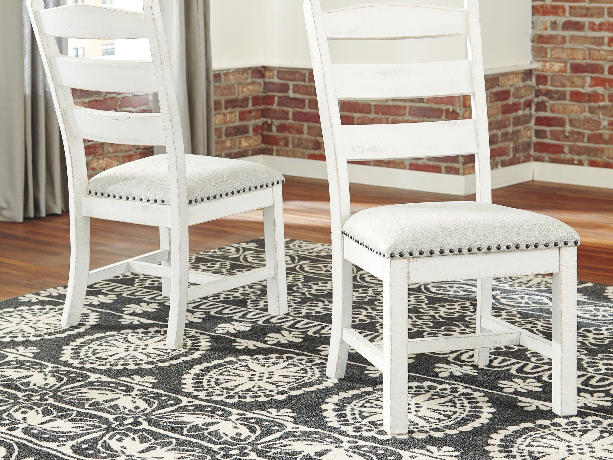 Valebeck - Dining UPH Side Chair (Set of 2) - Beige / White