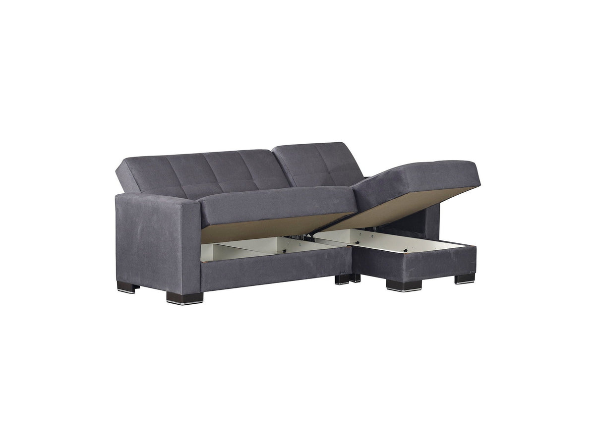 Ottomanson Armada - Upholstered Convertible Chaise Lounge With Storage - Microfiber