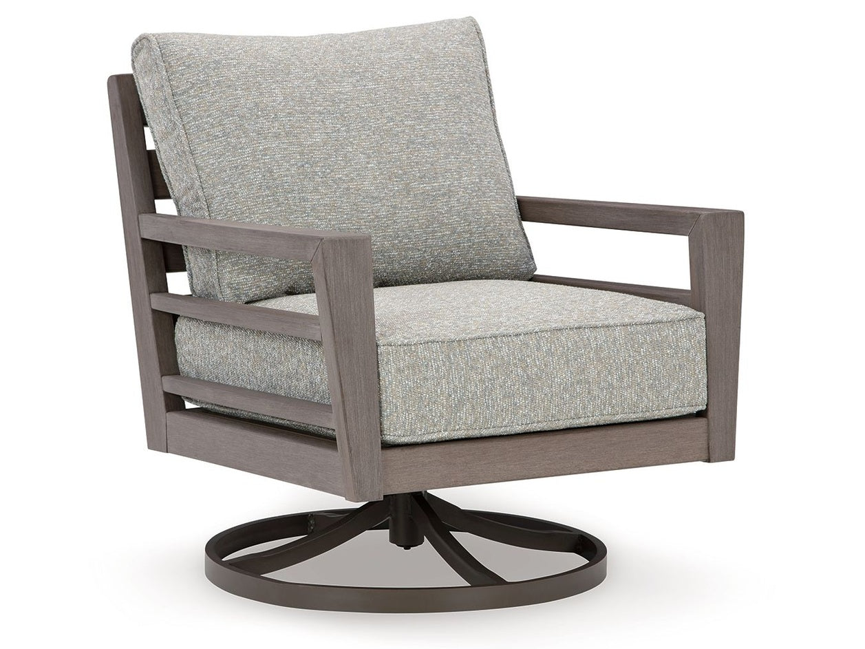 Hillside Barn - Swivel Lounge W/ Cushion - Gray / Brown