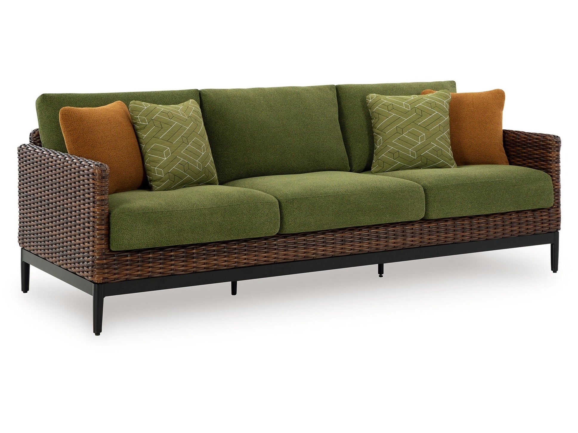 Horizon Hall - Sofa With Cushion - Brown / Green