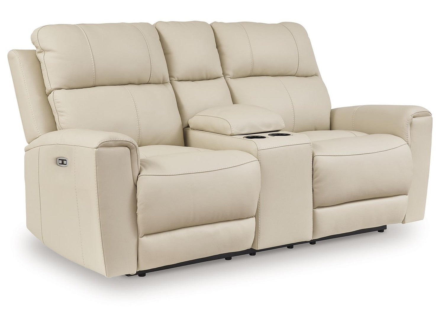 Dahlmoore - Dbl Power Reclining Loveseat With Console - Almond