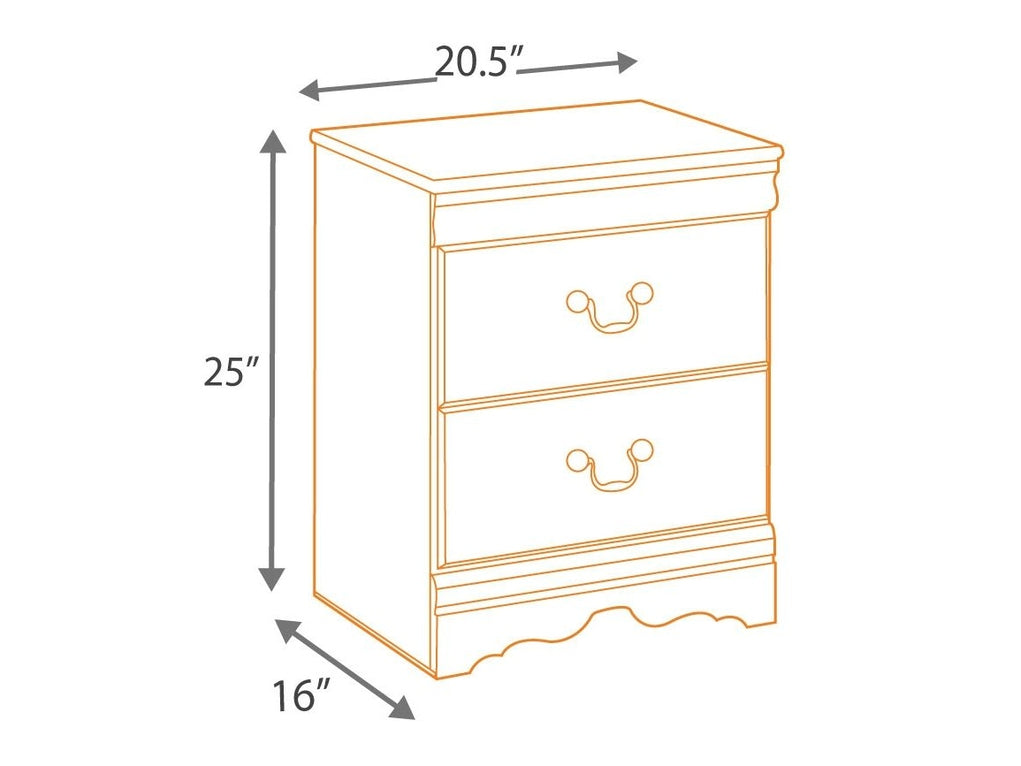 Huey Vineyard - Two Drawer Night Stand - Black