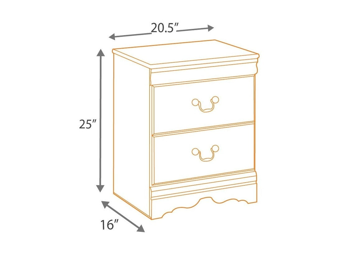 Huey Vineyard - Two Drawer Night Stand - Black