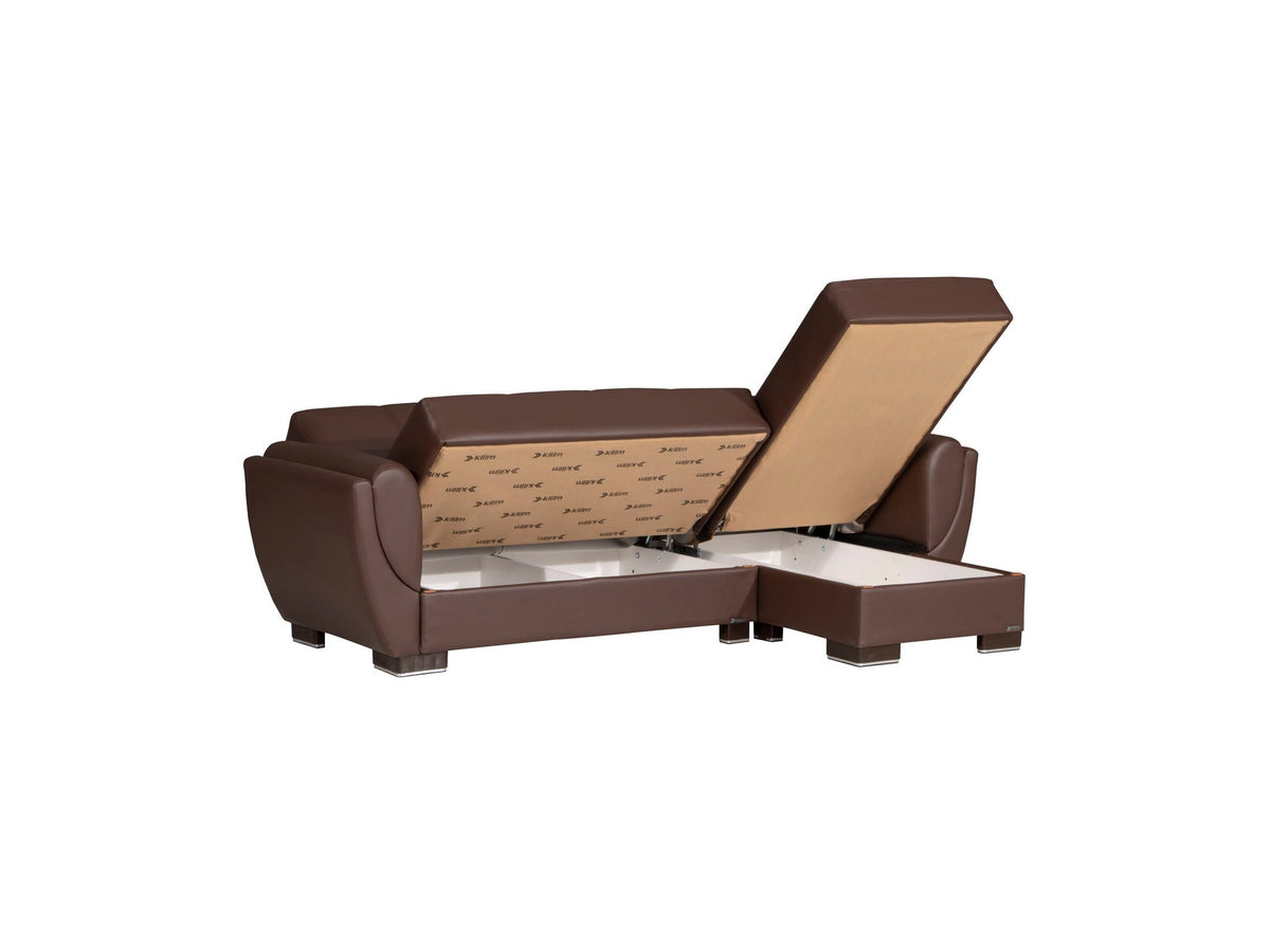 Ottomanson Armada Air - Upholstered Convertible Chaise Lounge With Storage