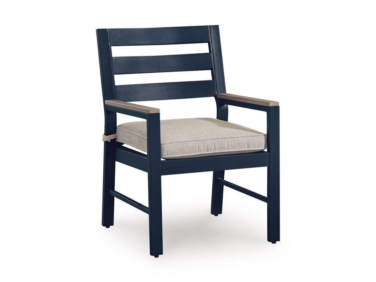 East Beach - Arm Chair With Cushion (Set of 2) - Blue