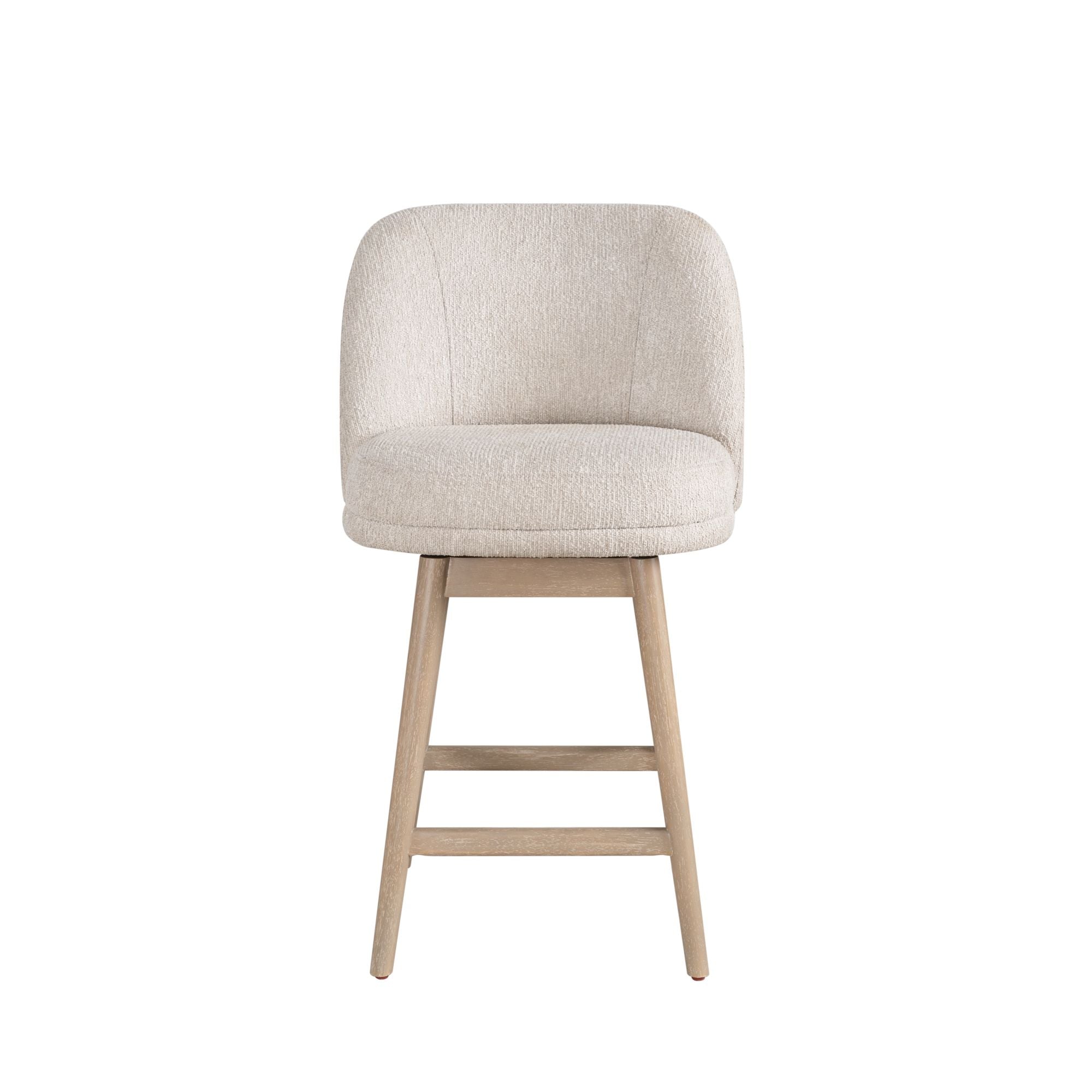 Sadie - Solid Wood Upholstered 26" Counter Height Swivel Barstool