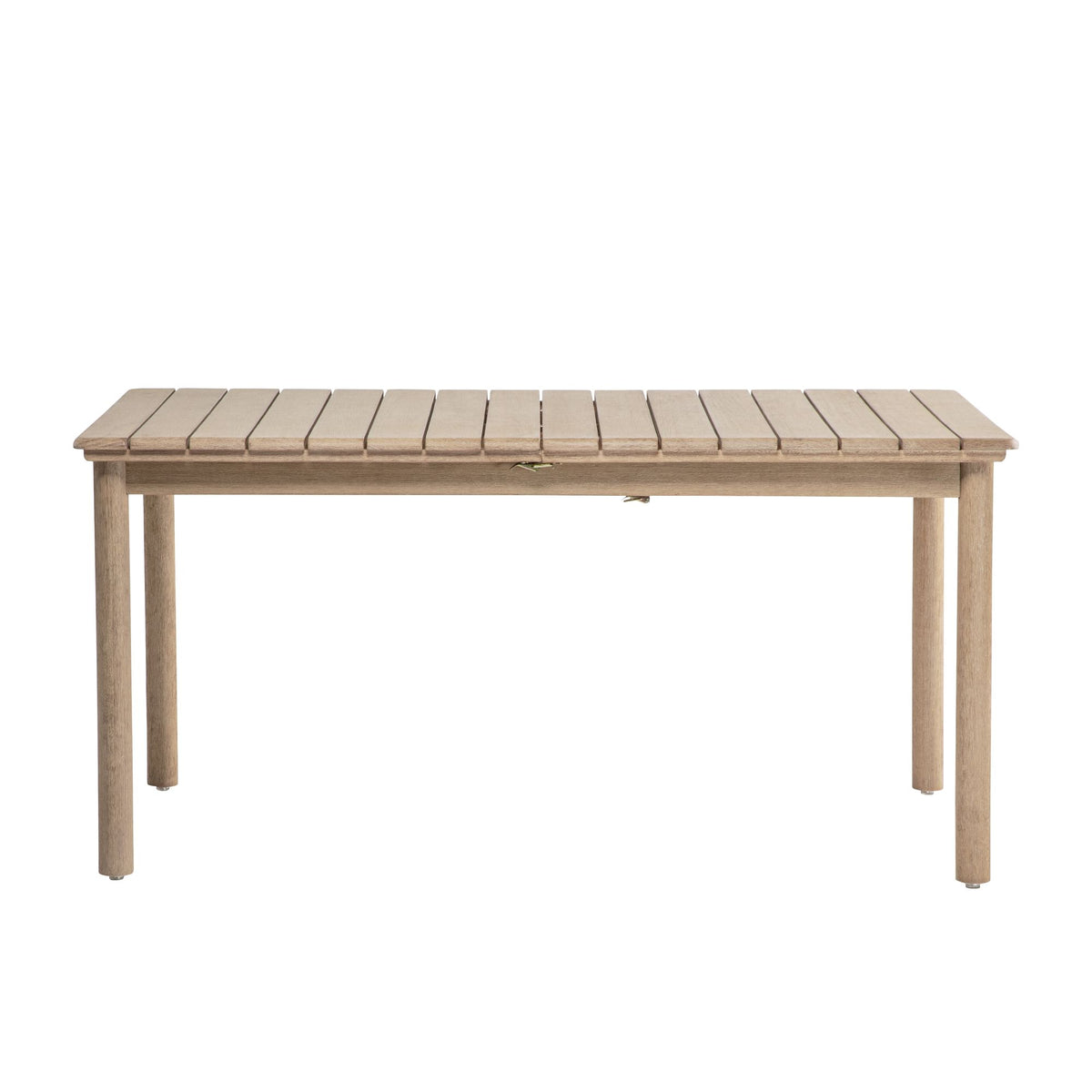 Balmor - 79" Rectangular Extendable Outdoor Dining Table, Seats 6 - Wire-Brushed Natural Eucalyptus