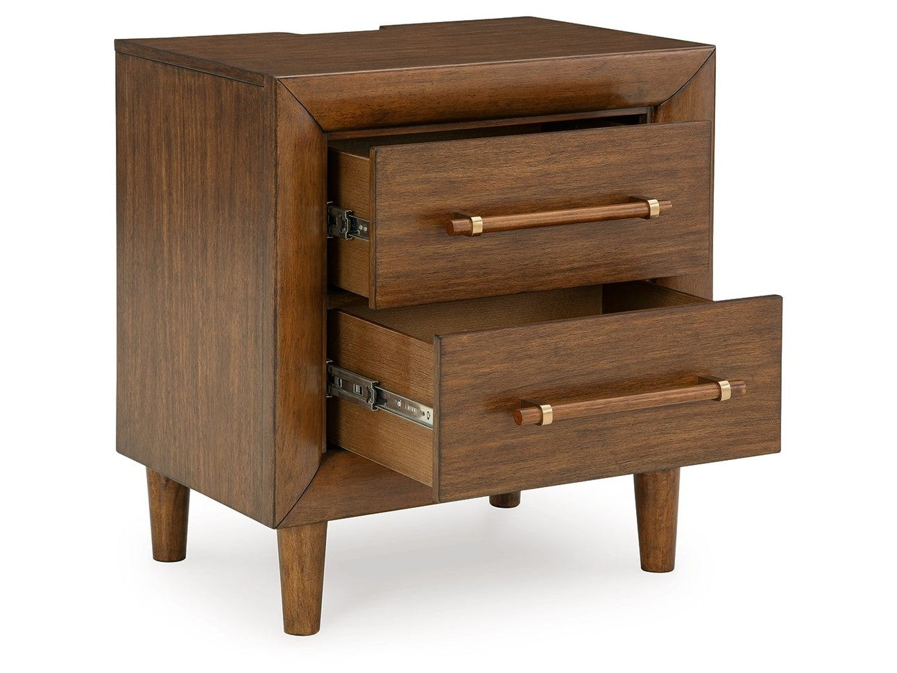 Lyncott - Two Drawer Night Stand - Brown