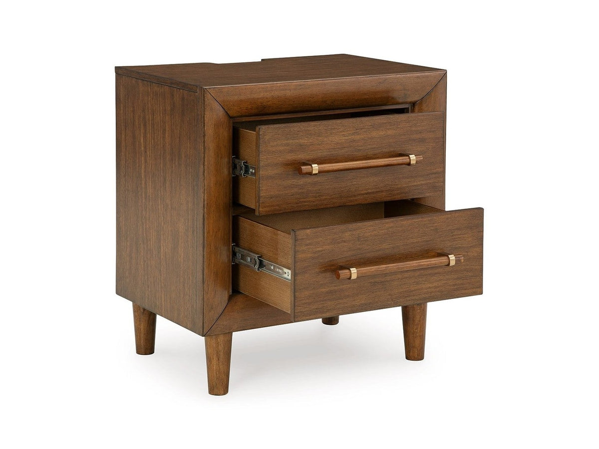 Lyncott - Two Drawer Night Stand - Brown