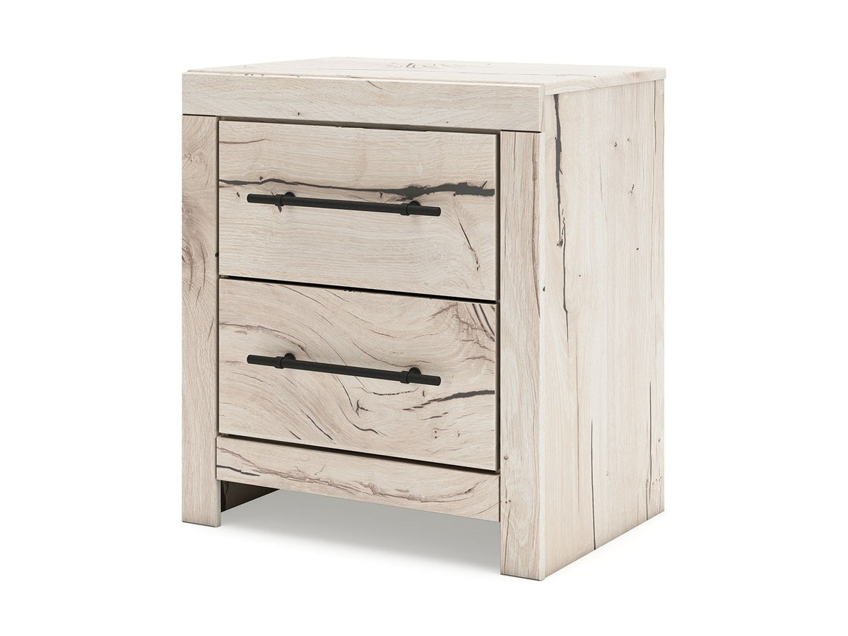 Lawroy - Two Drawer Night Stand - Light Natural