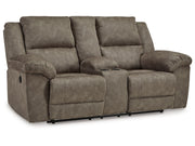 Laresview - Dbl Reclining Loveseat with Console - Fossil