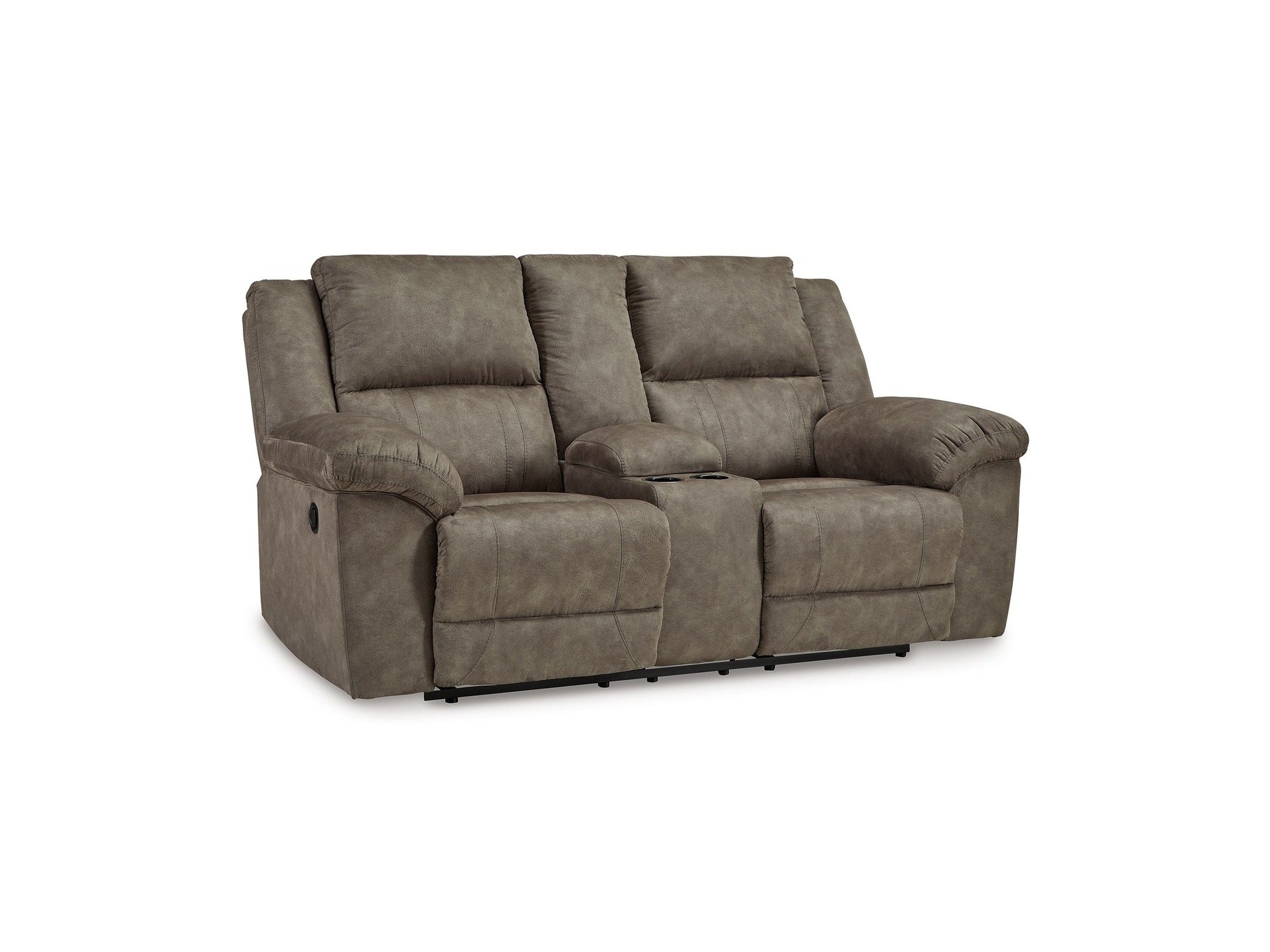 Laresview - Dbl Reclining Loveseat with Console - Fossil