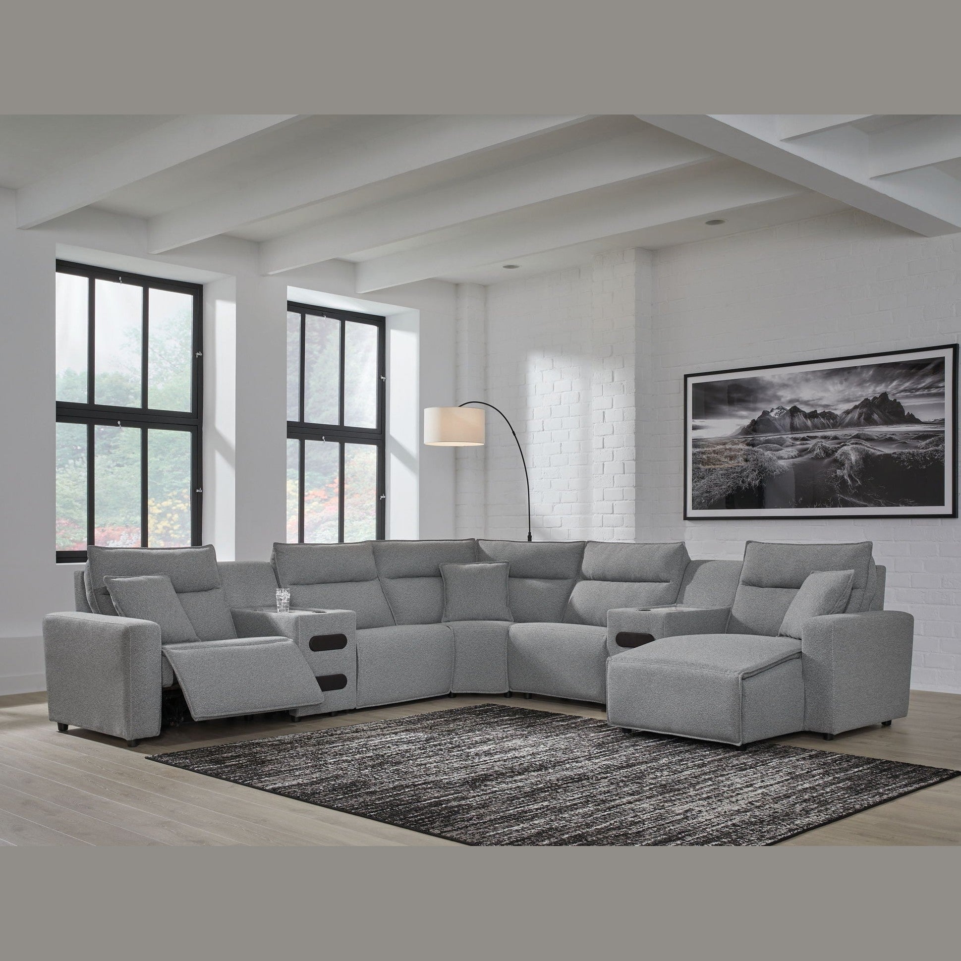 Modmax II - Reclining Sectional - Salt And Pepper