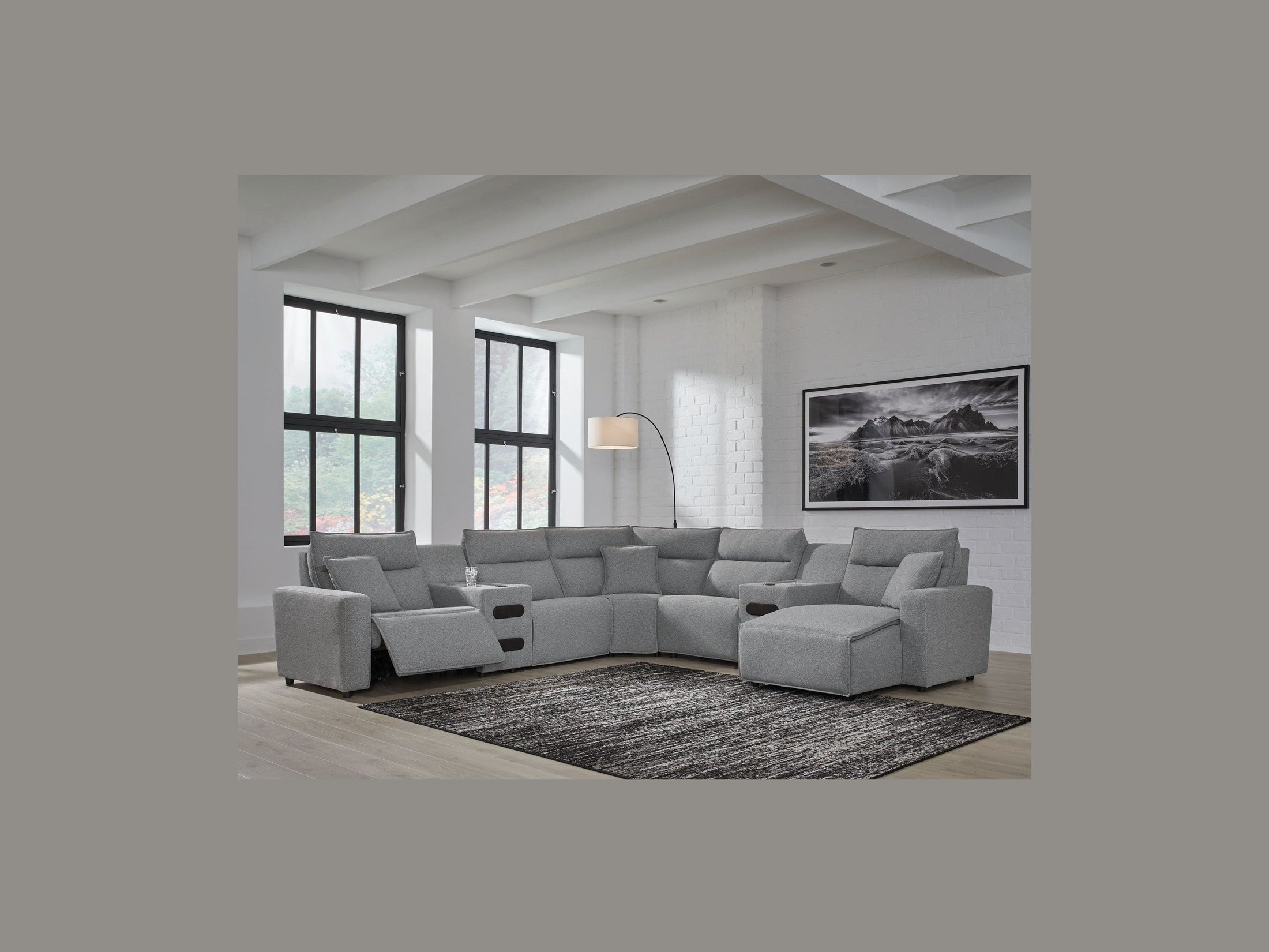 Modmax II - Reclining Sectional - Salt And Pepper