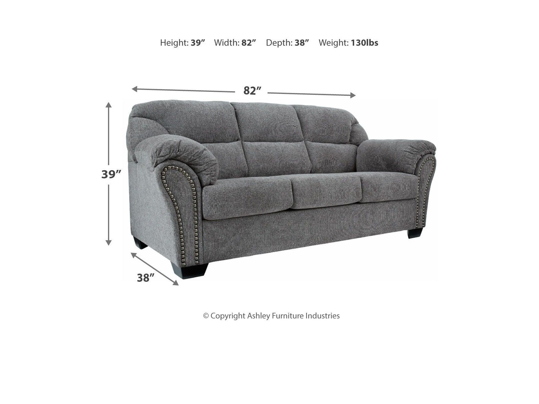 Allmaxx - Sofa - Pewter