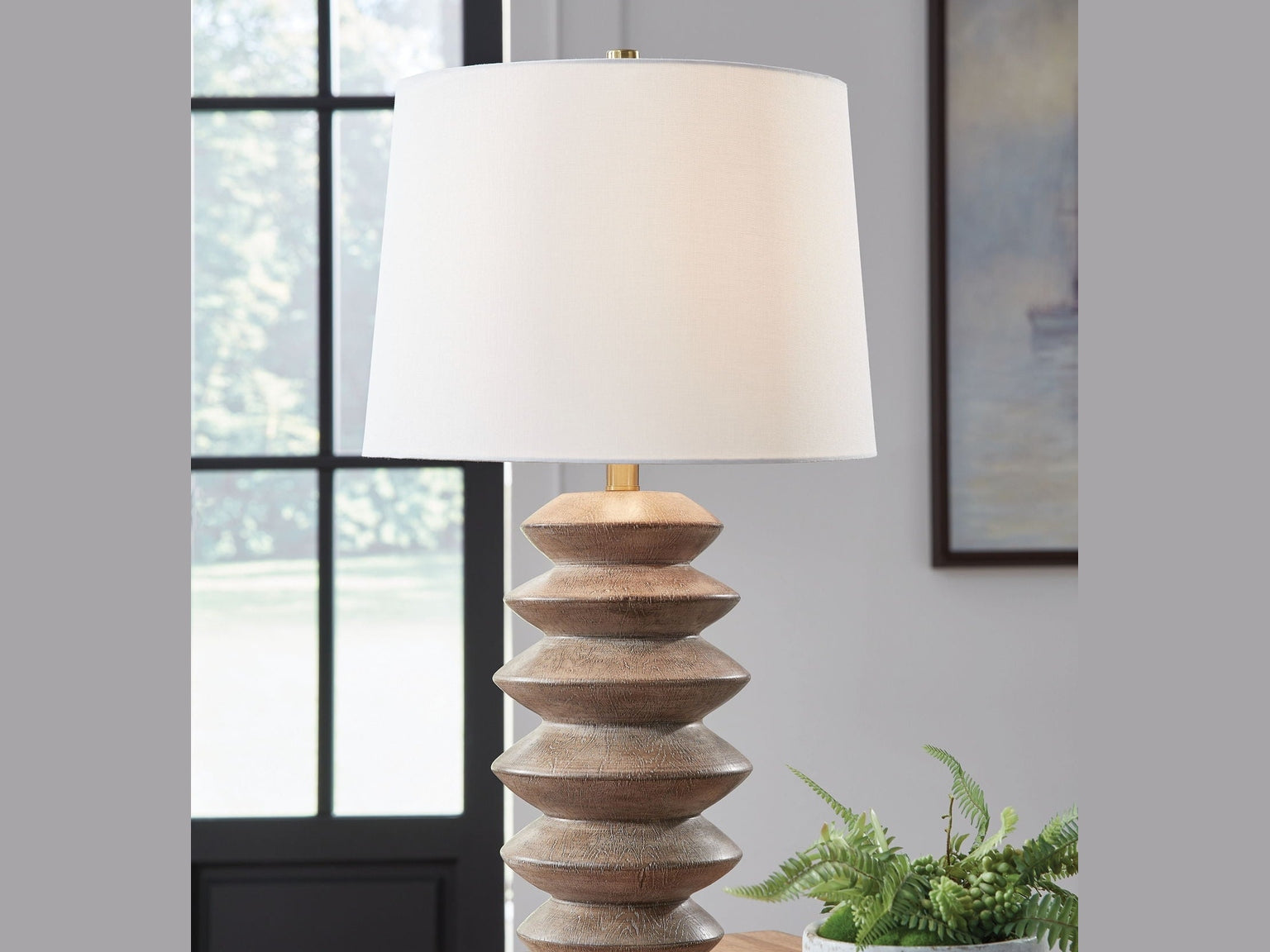 Jyllyard - Poly Table Lamp - Brown / Gold Finish