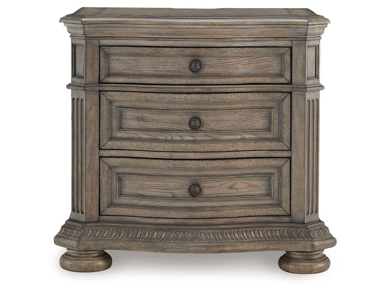Ardenfield - Three Drawer Night Stand - Light Brown