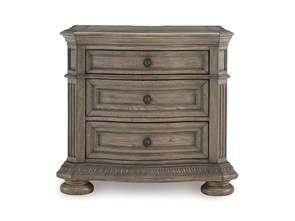 Ardenfield - Three Drawer Night Stand - Light Brown