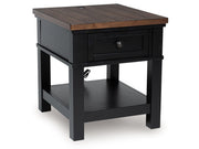 Wildenauer - Rectangular End Table - Brown / Black