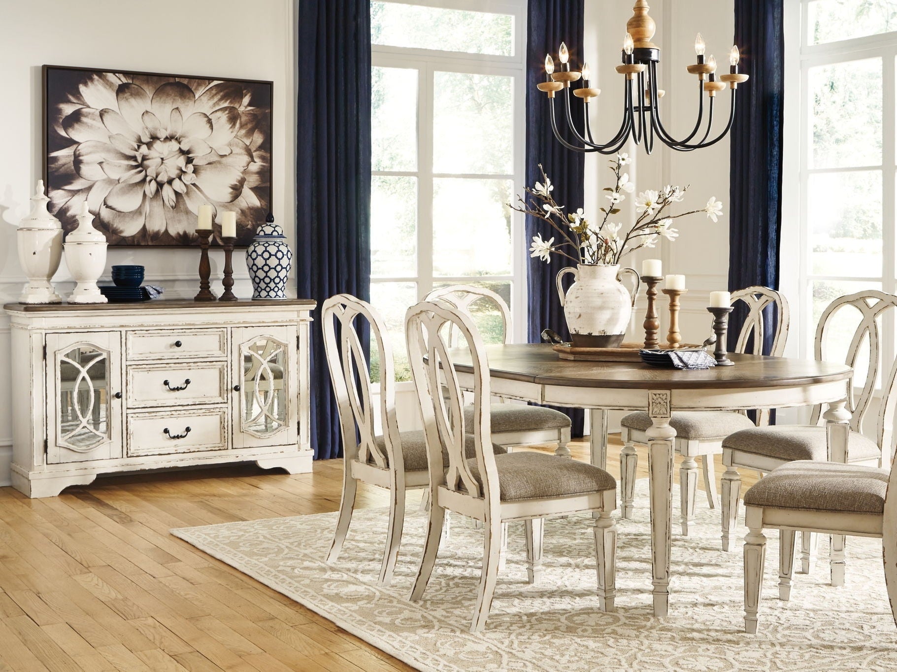 Realyn - Oval Dining Table Set