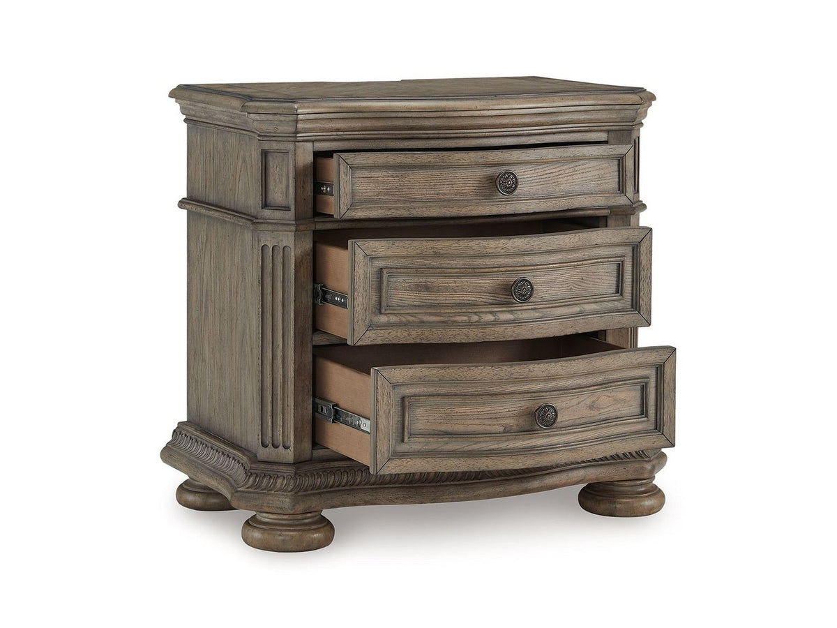 Ardenfield - Three Drawer Night Stand - Light Brown