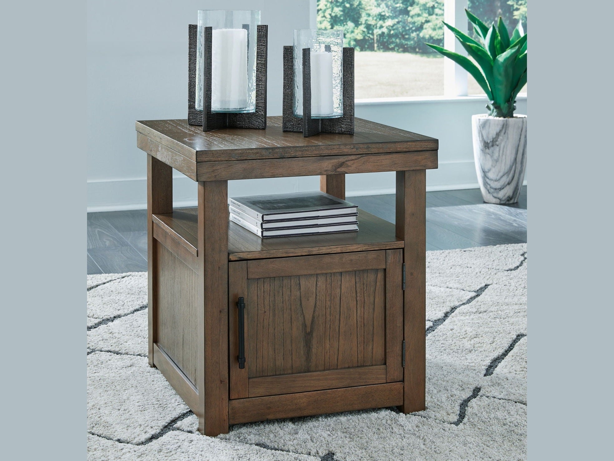 Boardernest - Rectangular End Table - Brown