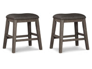 Caitbrook - Upholstered Stool (Set of 2) - Gray