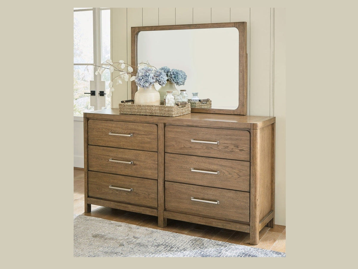 Cabalynn - Dresser And Mirror - Light Brown