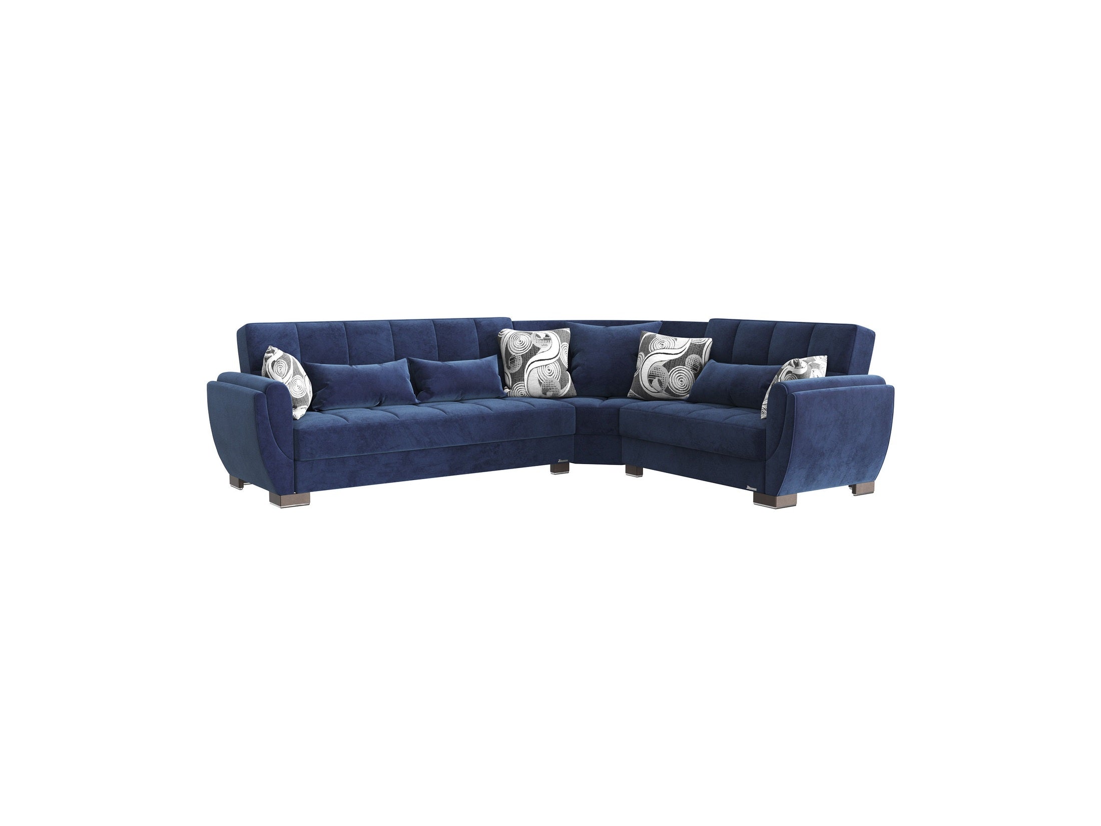 Ottomanson Armada Air - Upholstered Convertible Sectional With Storage - Microfiber