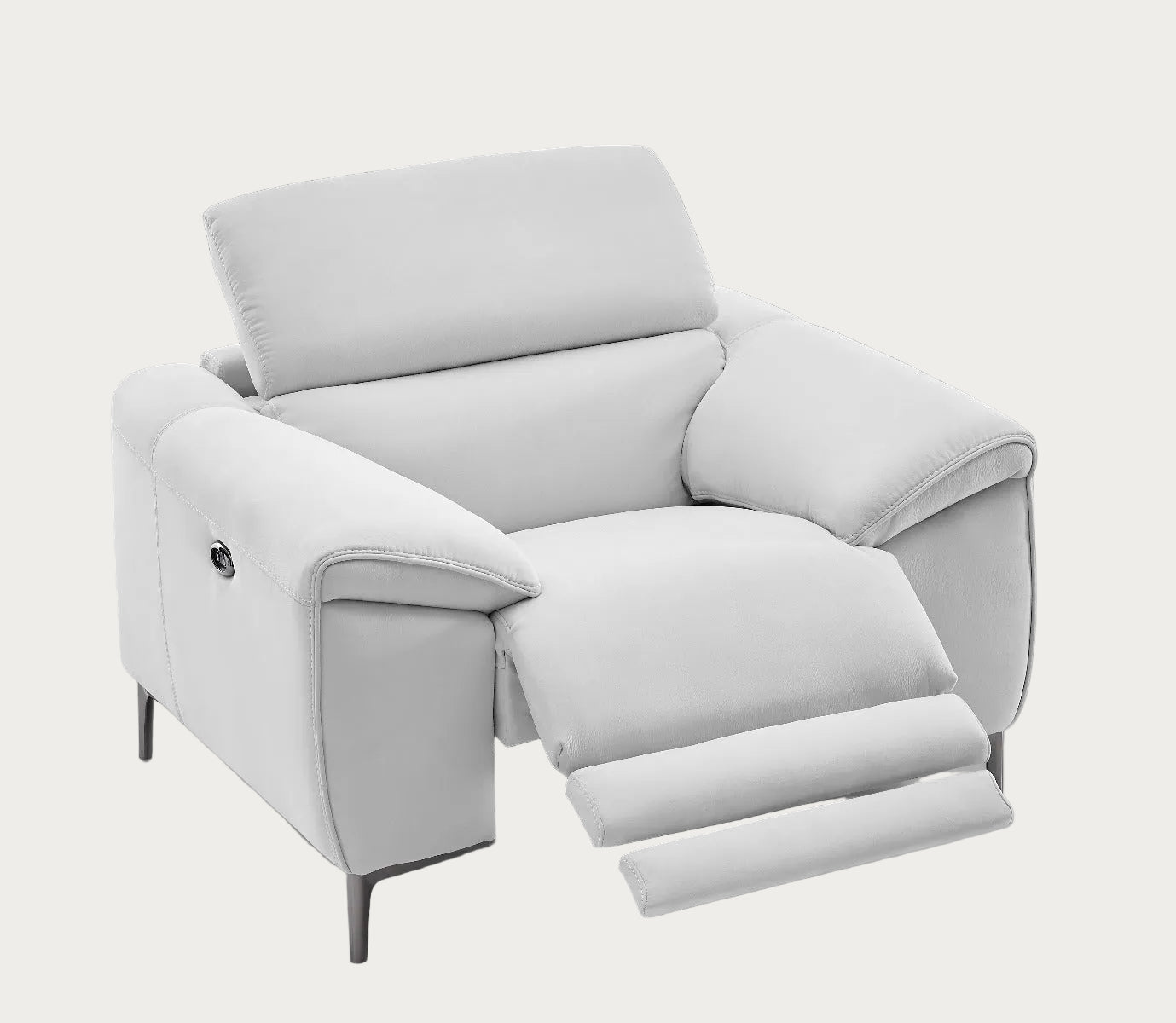 Lucca white recliner armchair 