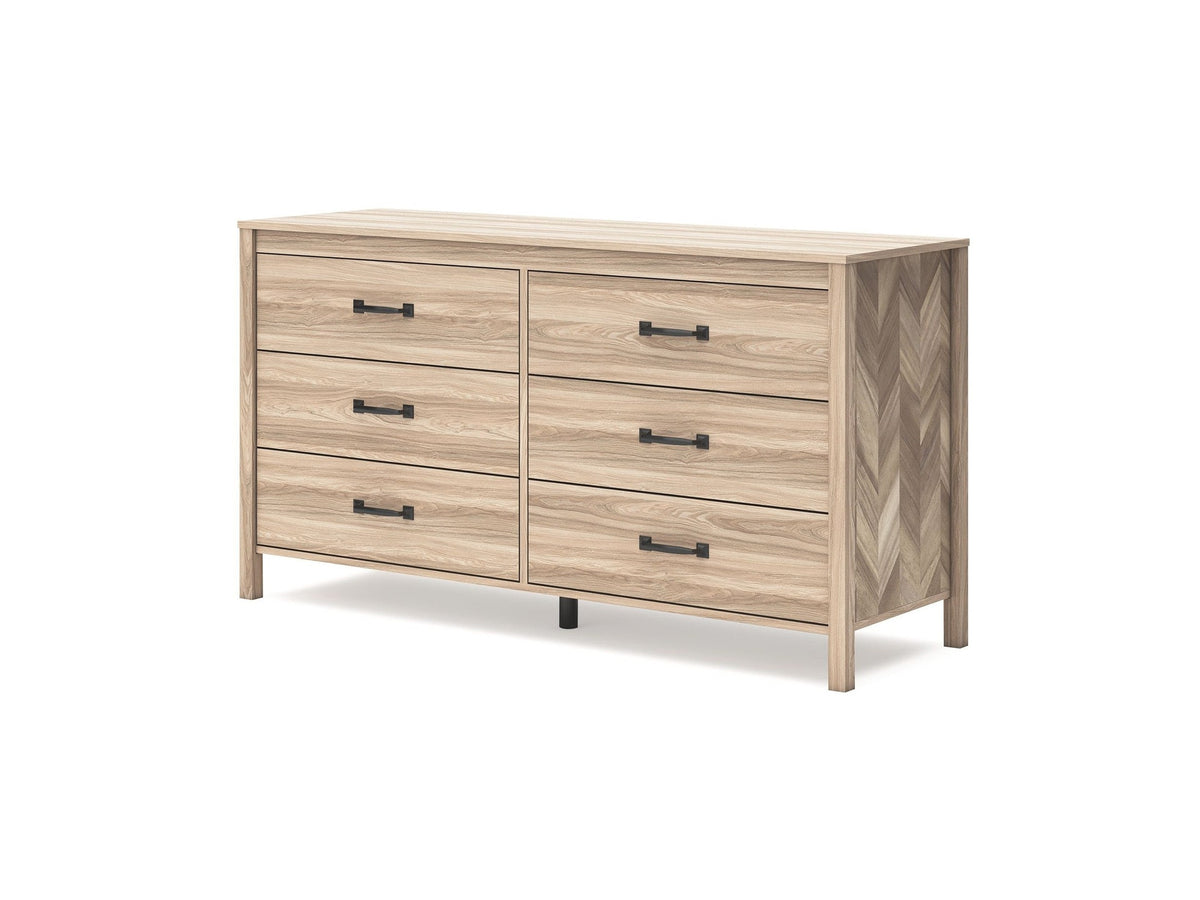 Battelle - Six Drawer Dresser - Tan