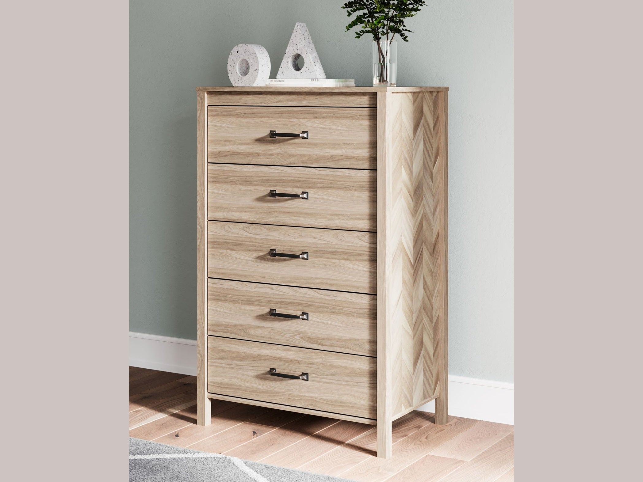 Battelle - Five Drawer Chest - Tan
