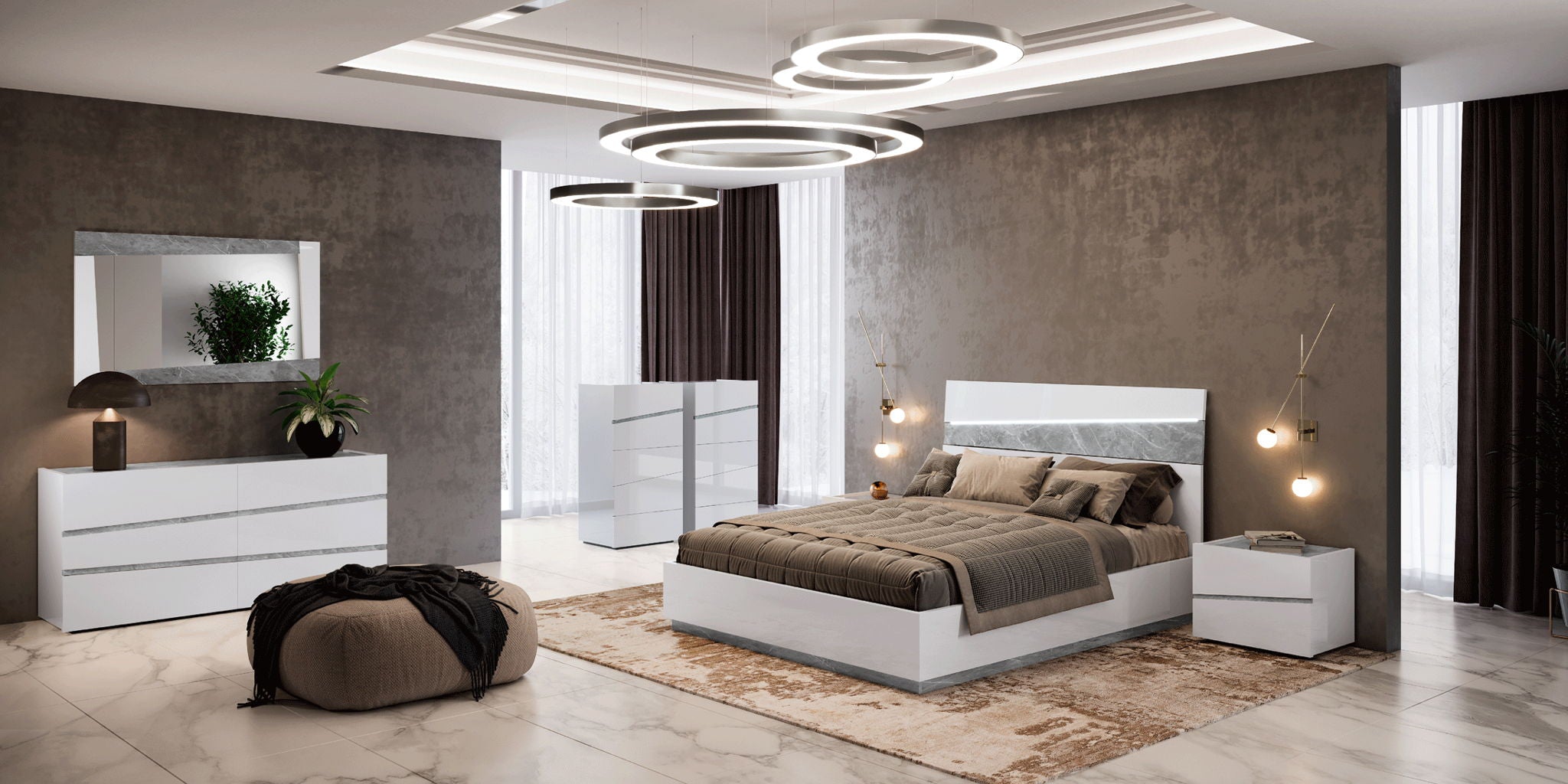 Alba - Double Dresser - White