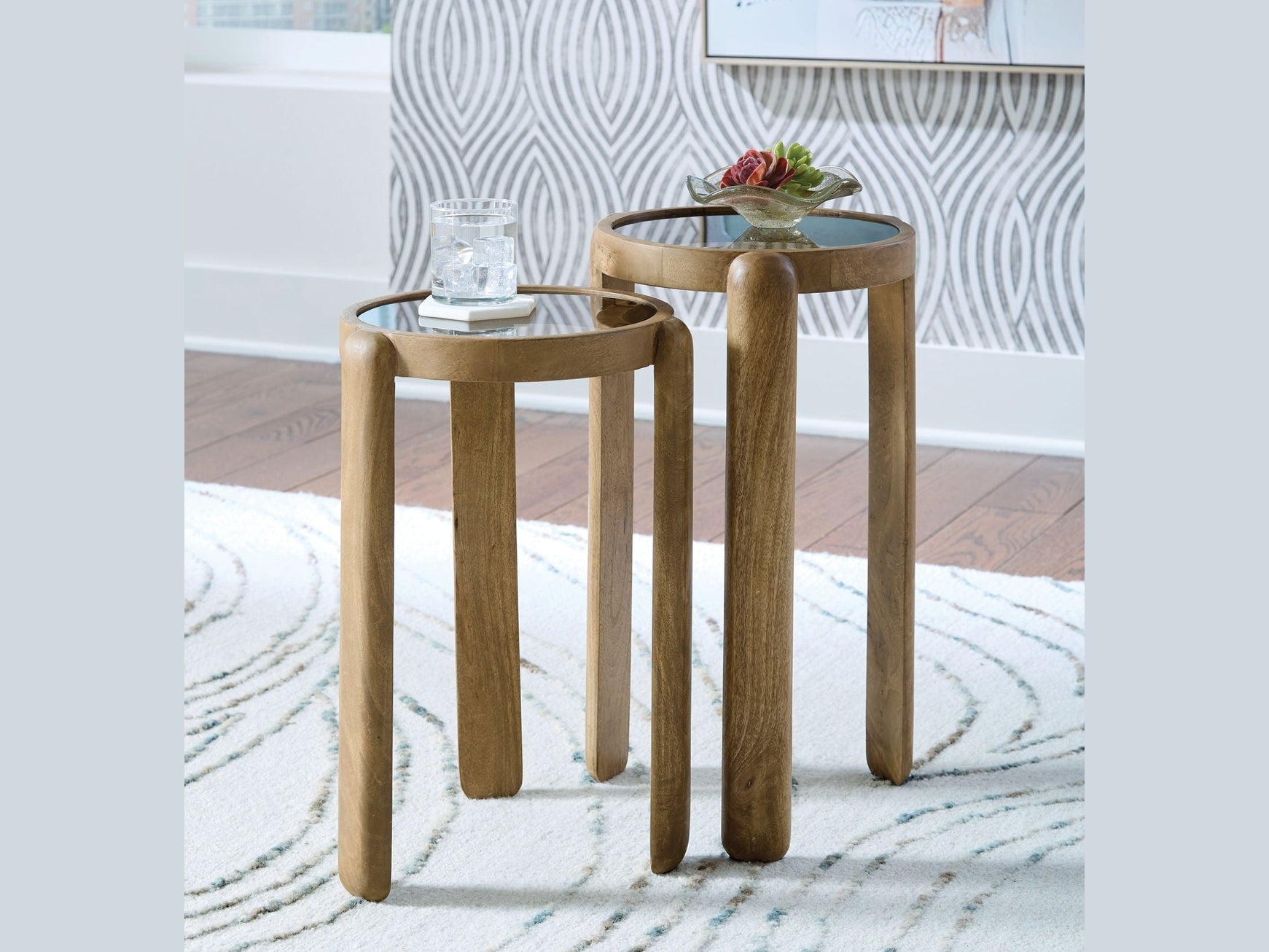 Jossor - Accent Table Set (Set of 2) - Light Brown