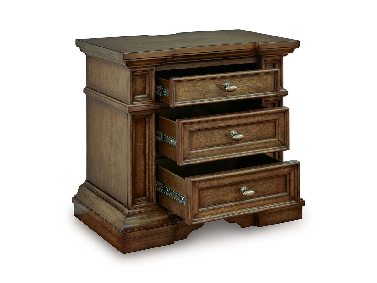 Frantanna - Three Drawer Night Stand - Brown