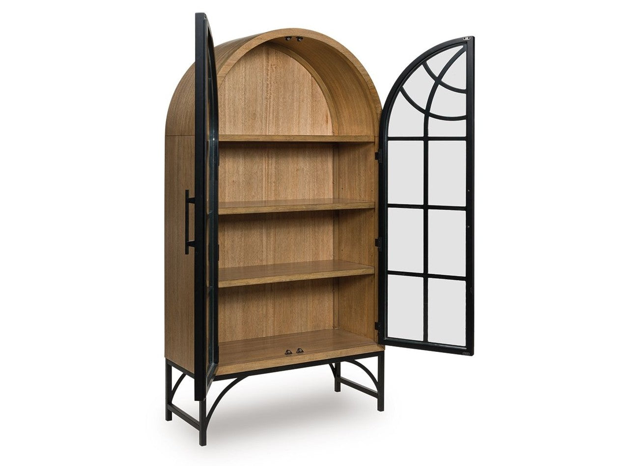 Gwenwich - Accent Cabinet - Natural / Black