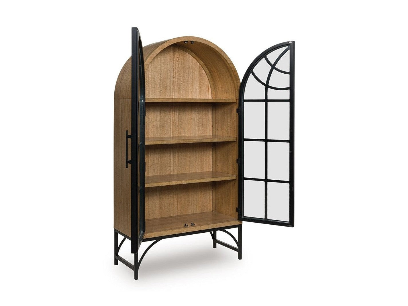 Gwenwich - Accent Cabinet - Natural / Black