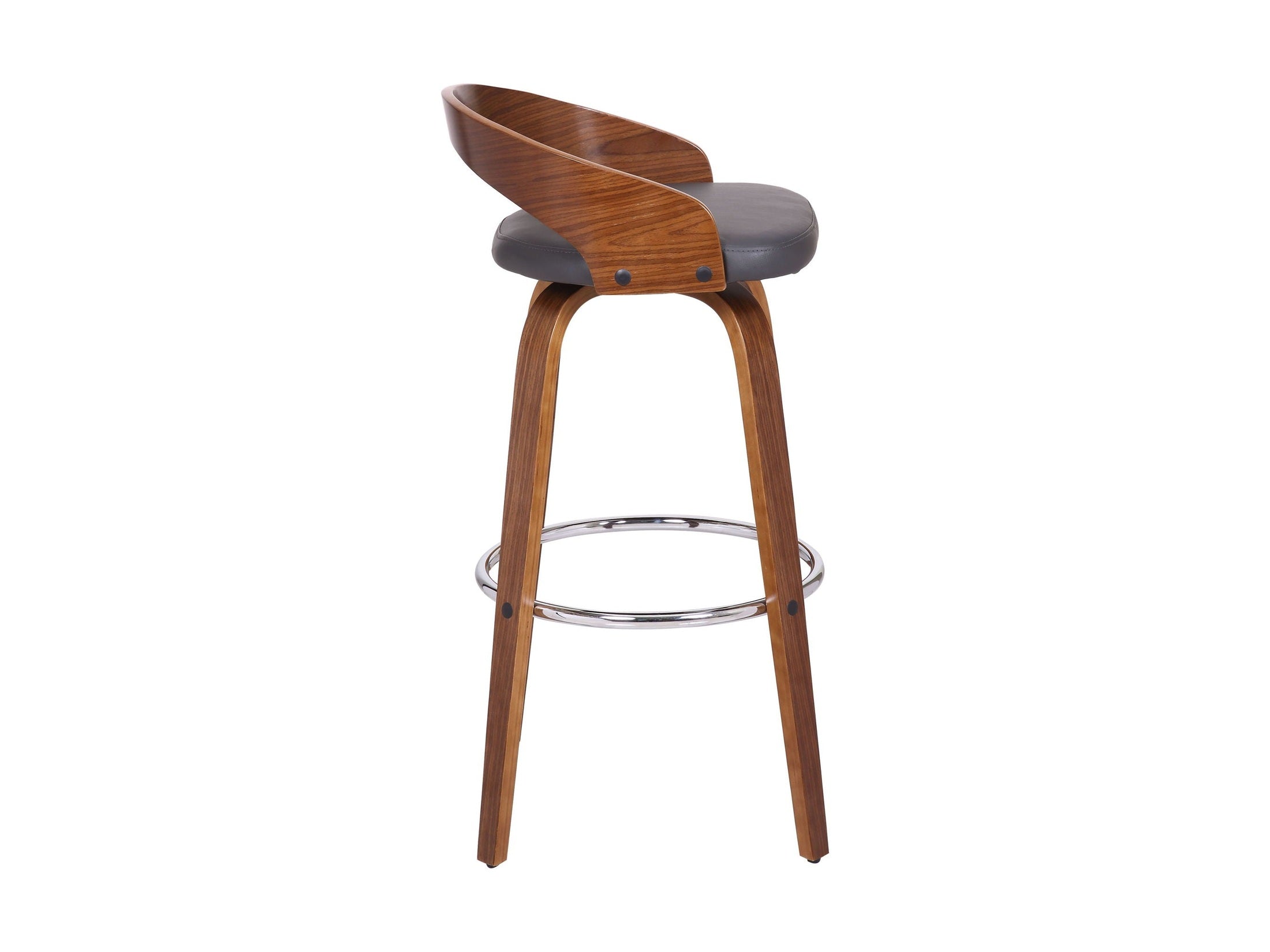 Sonia - 30" Bar Height Swivel Bar Stool - Walnut Wood