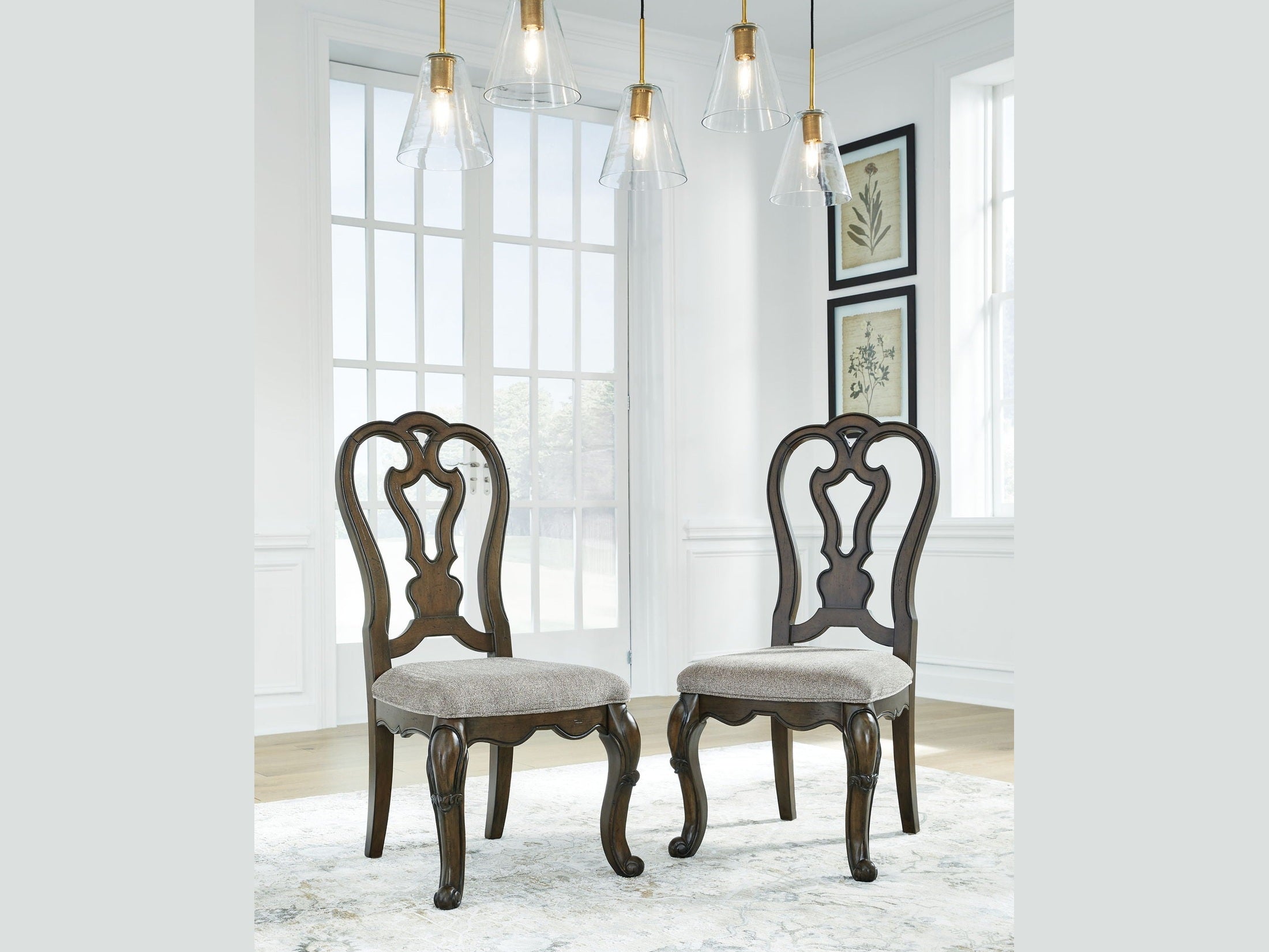 Maylee - Dining Upholstered Side Chair (Set of 2) - Dark Brown
