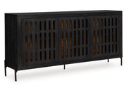 Vallisburg - Accent Cabinet - Black / Natural