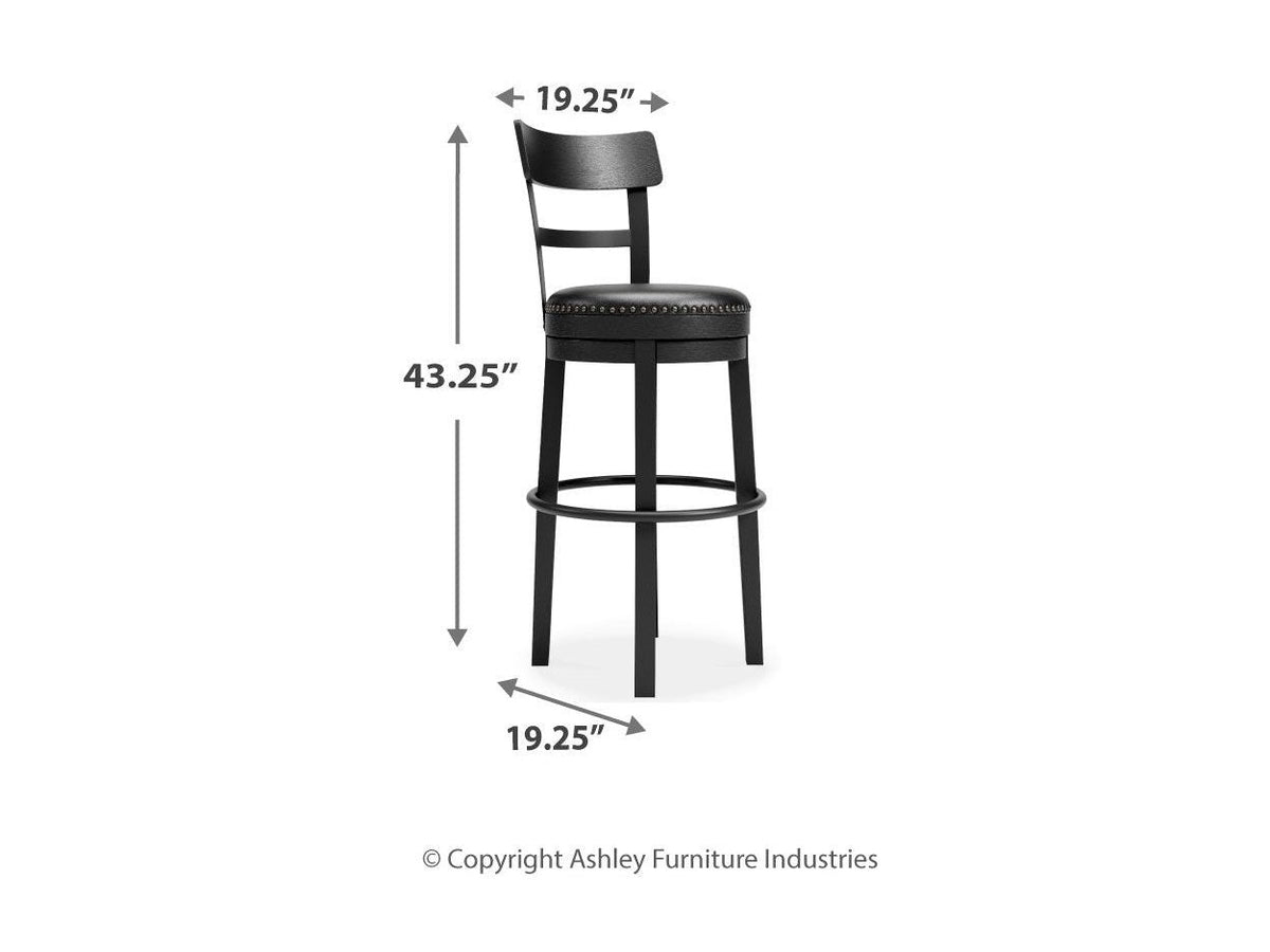 Valebeck - Tall Upholstered Swivel Barstool