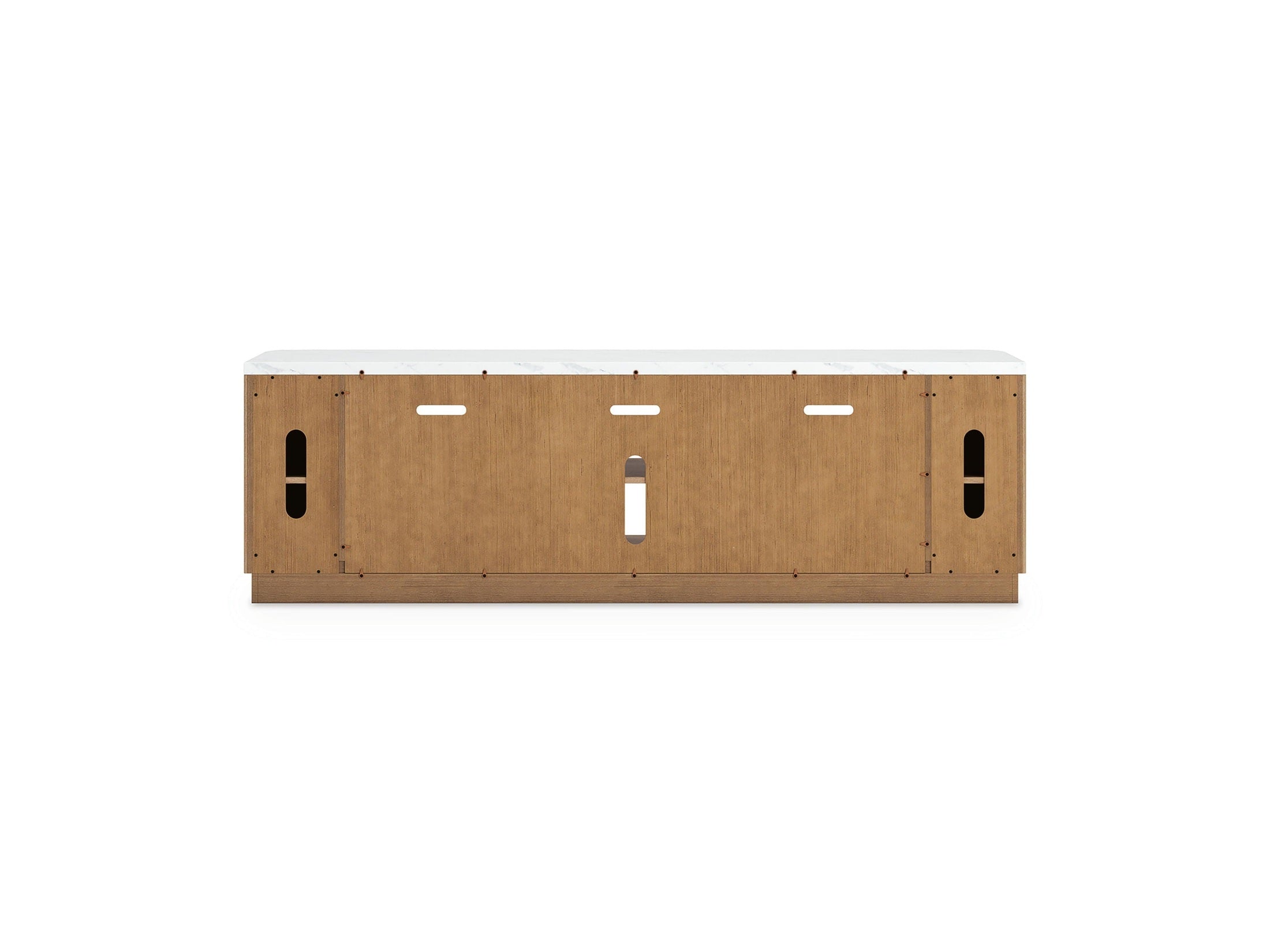 Camdill - XL TV Stand With Fireplace Option - Light Brown
