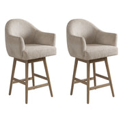 Jaxon - Solid Wood Upholstered 26" Counter Height Swivel Barstool