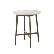 Jayla - 35.5" Marble Top Pub Table - Night Wenge / White