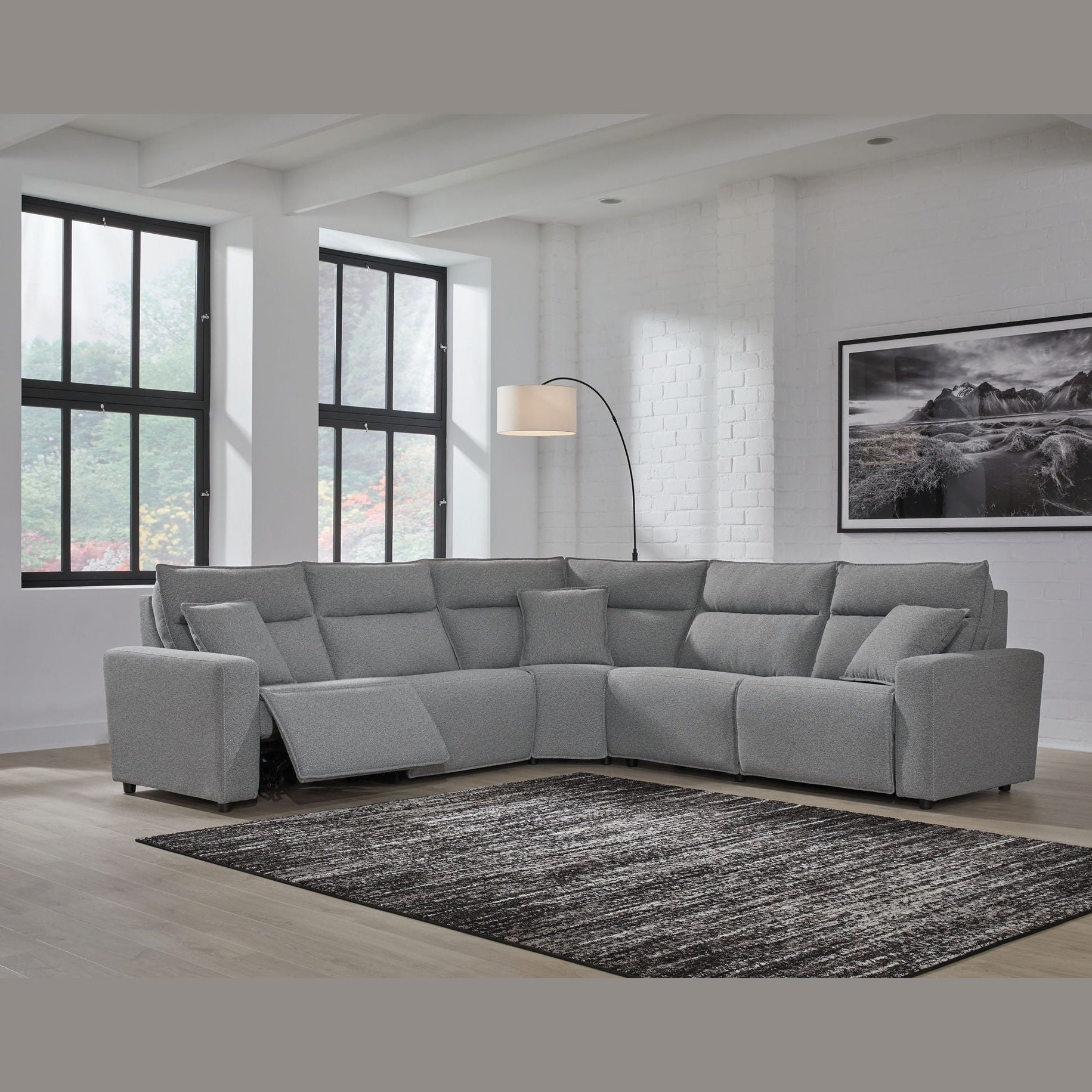 Modmax II - Reclining Sectional - Salt And Pepper
