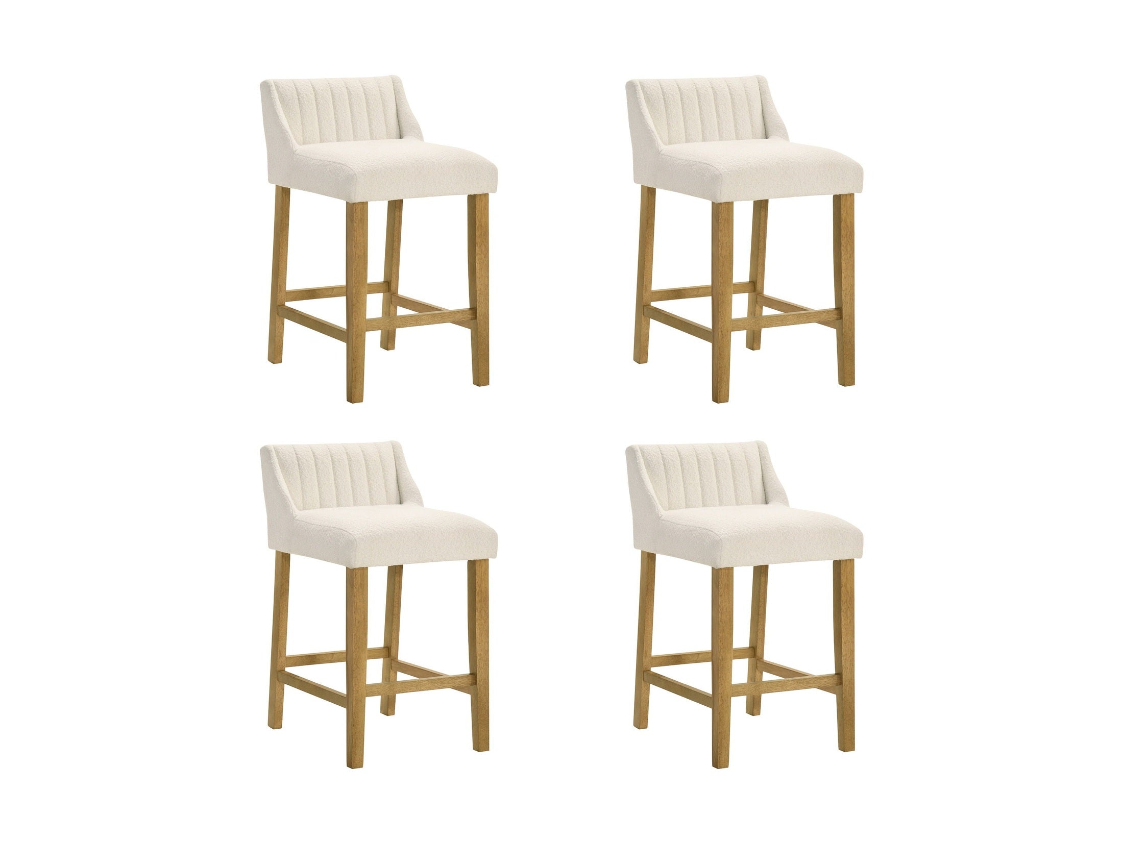 Fauna - Modern Transitional Wood Counter Height Kitchen Bar Stool
