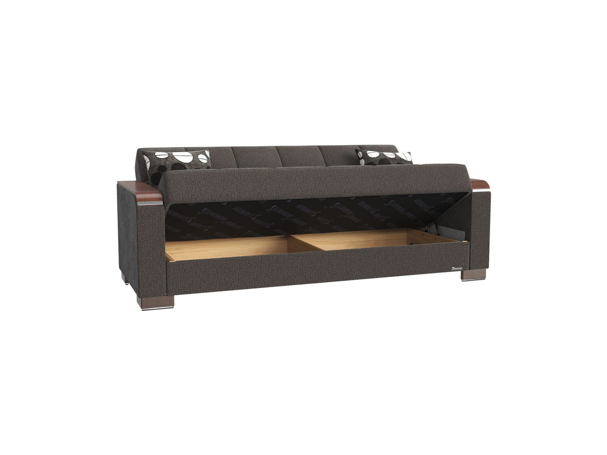Ottomanson Armada X - Upholstered Convertible Wood Trimmed Sofabed With Storage