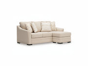 Lango beige sectional sofa with cushions on a white background.