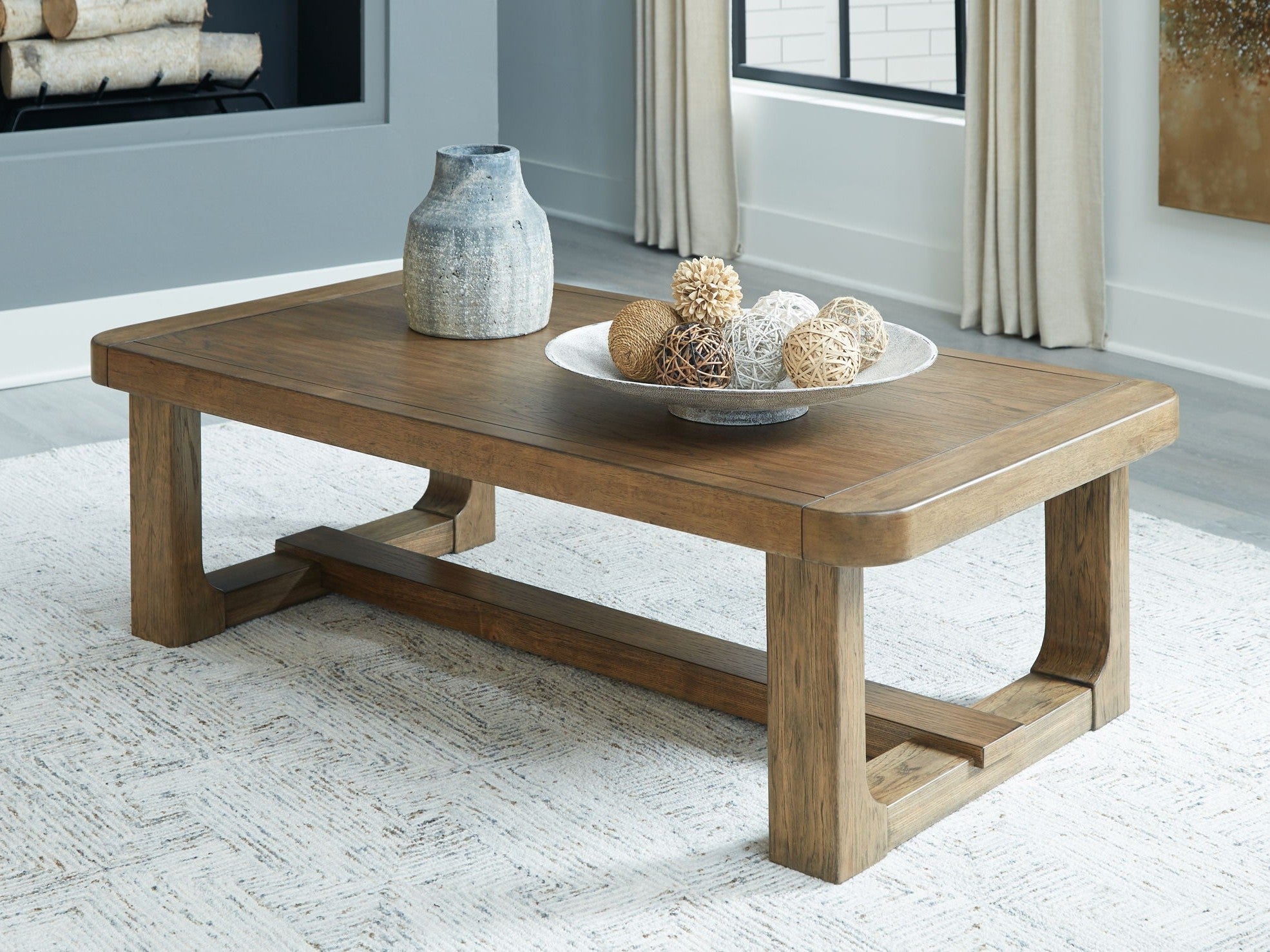 Cabalynn - Rectangular Cocktail Table - Light Brown
